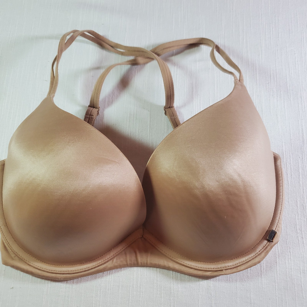 Victoria's Secret Women's T-Shirt Bra Size 32DDD Beige Underwire Lightly Lined